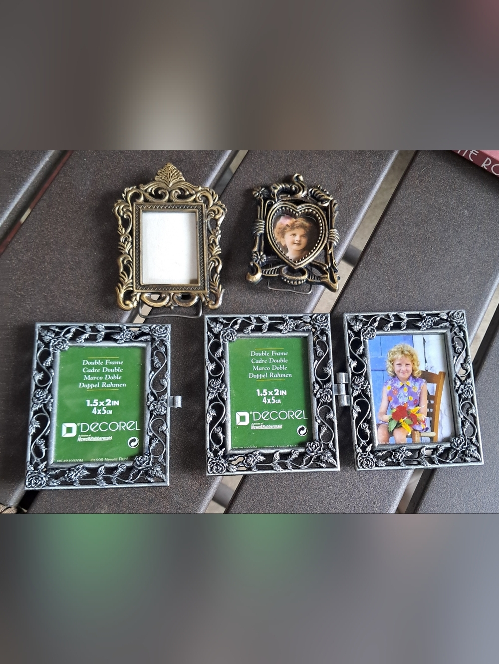 5 Victorian Mini Picture Frames